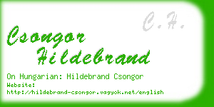 csongor hildebrand business card